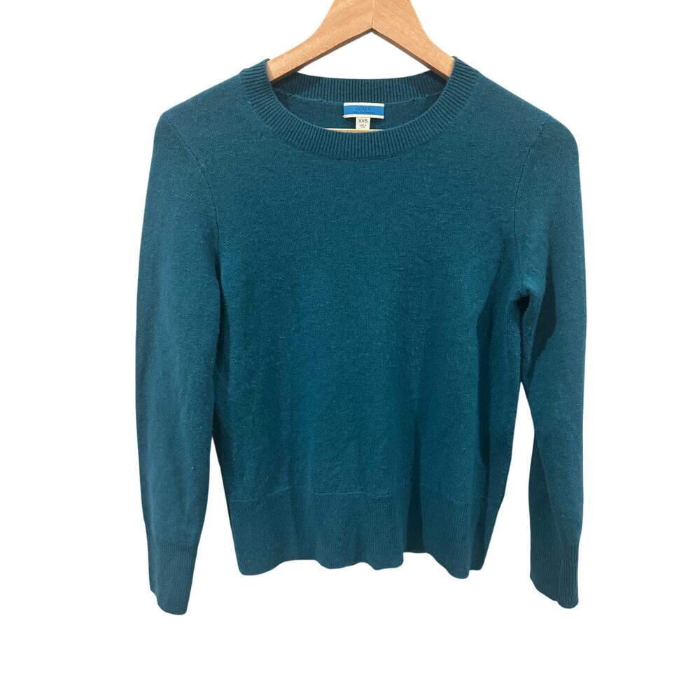 J. Crew Teal Cashmere Sweater XXS